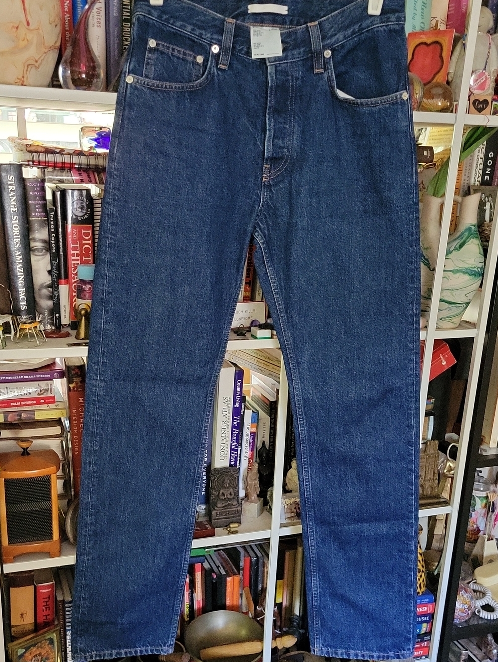Helmut Lang Authentic Button-Front Blue Jeans Size Woman 27; Man 30, Never Worn